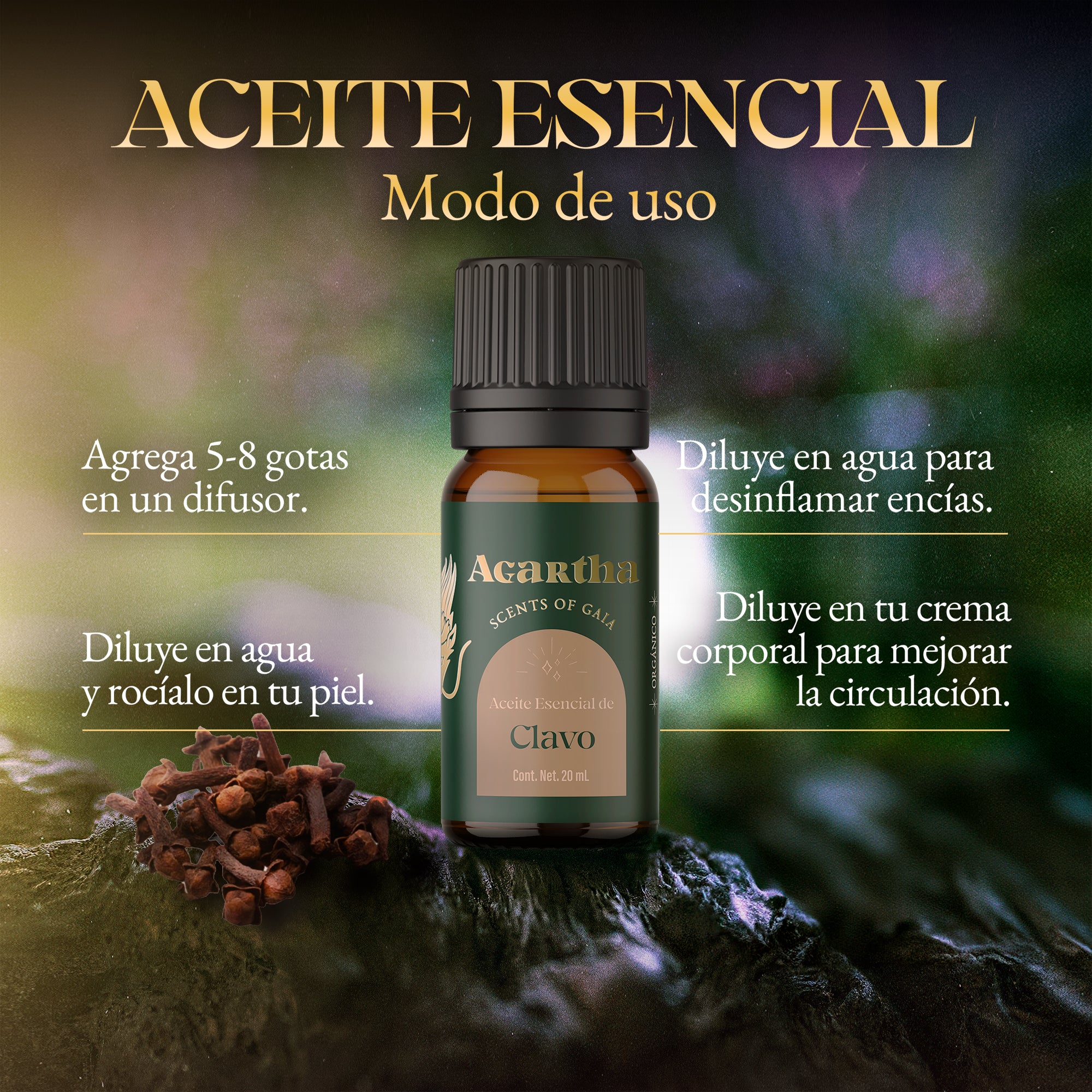 Aceite Esencial de Clavo, 20 ml