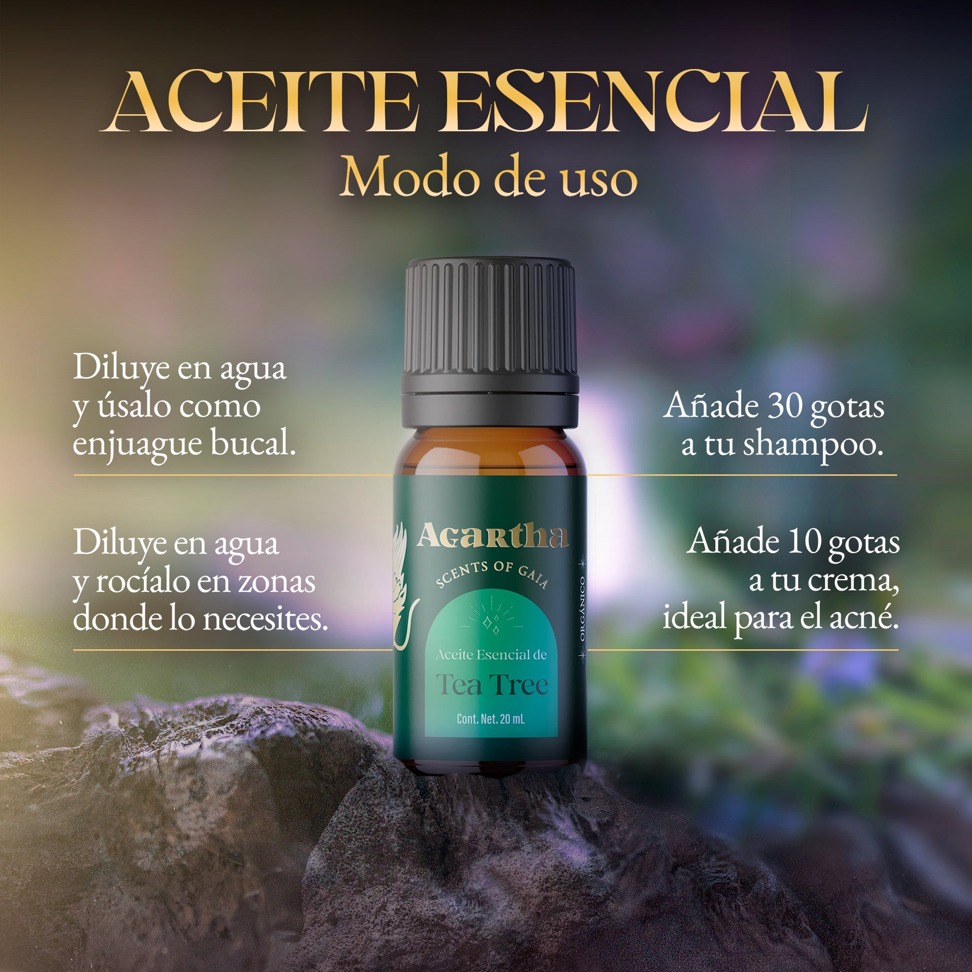 Aceite Esencial de Tea Tree, 20 ml