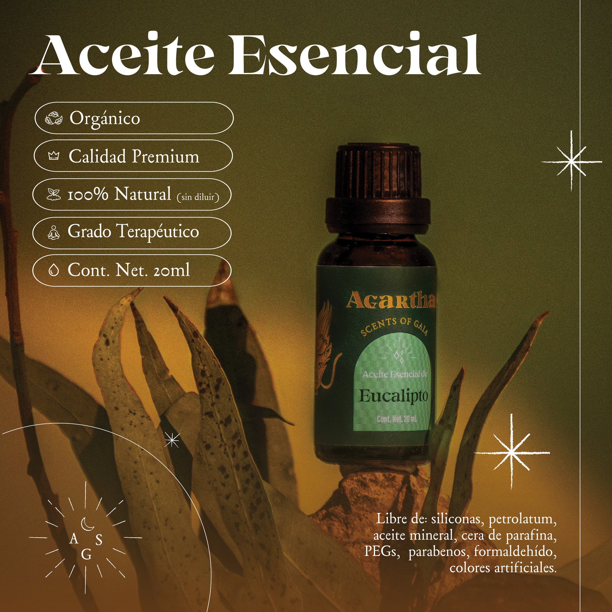 Aceite Esencial de Eucalipto, 20 ml