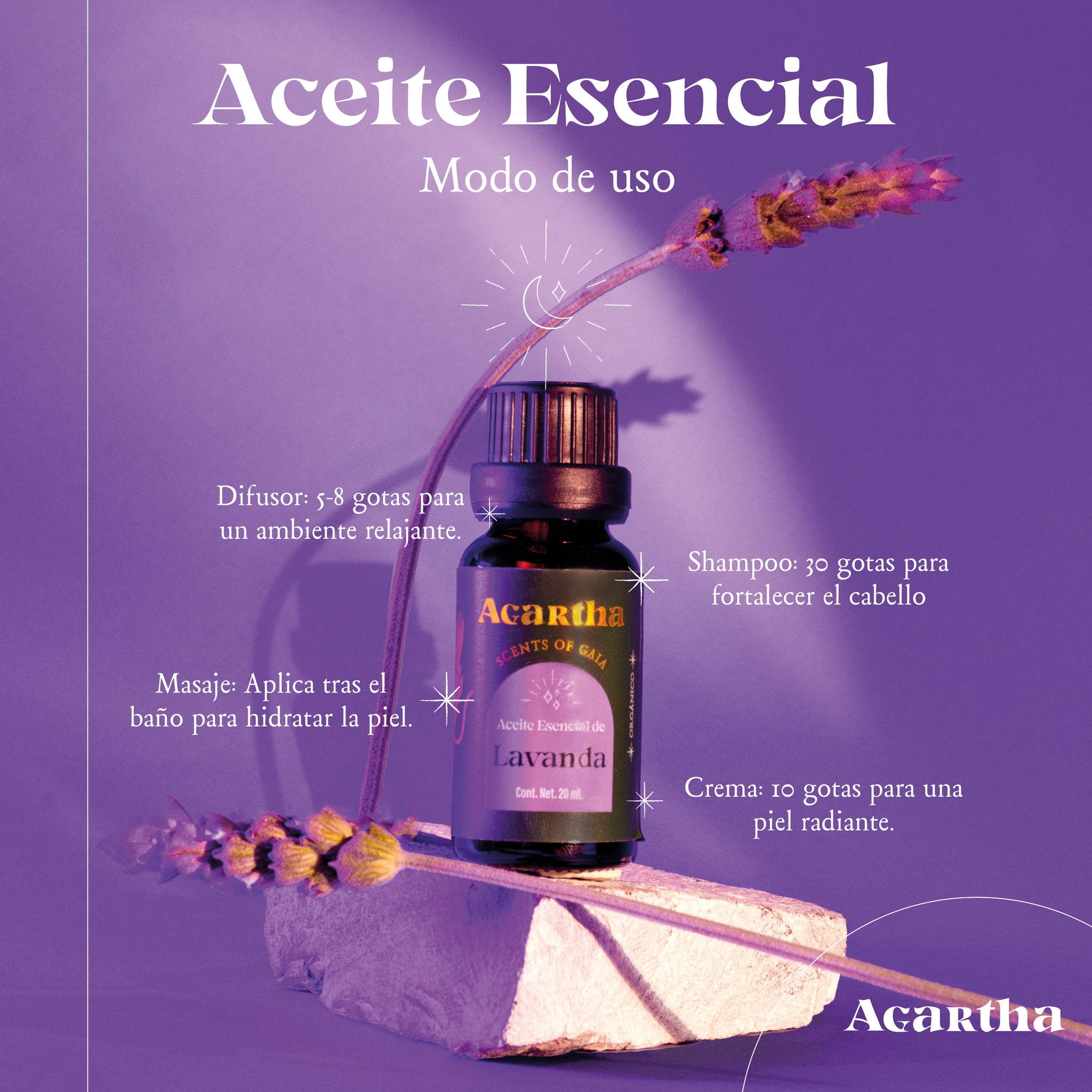 Aceite Esencial de Lavanda, 20 ml