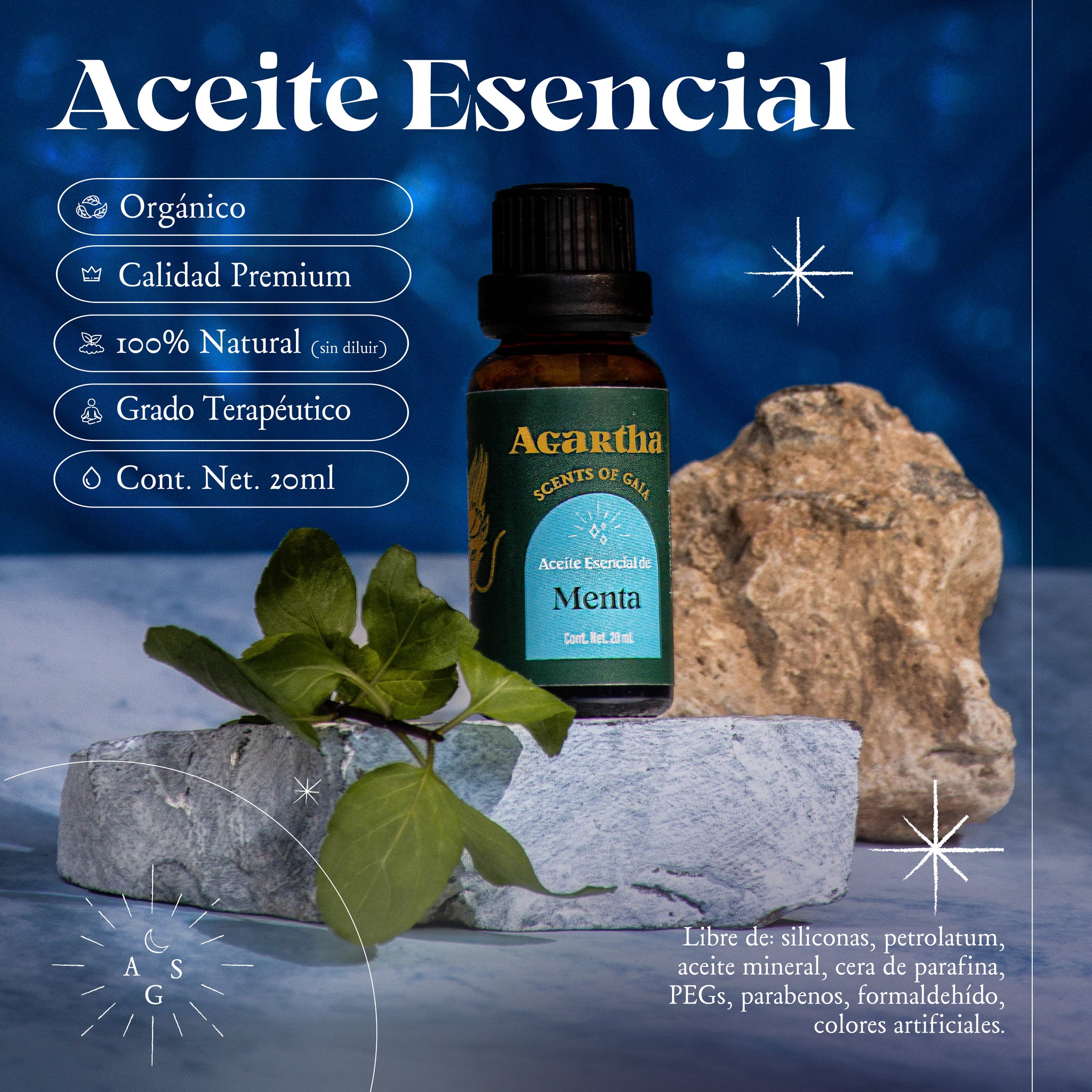 Aceite Esencial de Menta, 20 ml