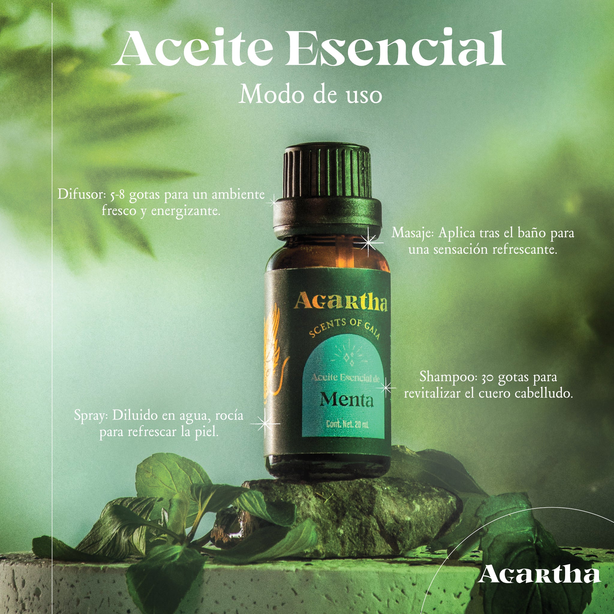 Aceite Esencial de Menta, 20 ml