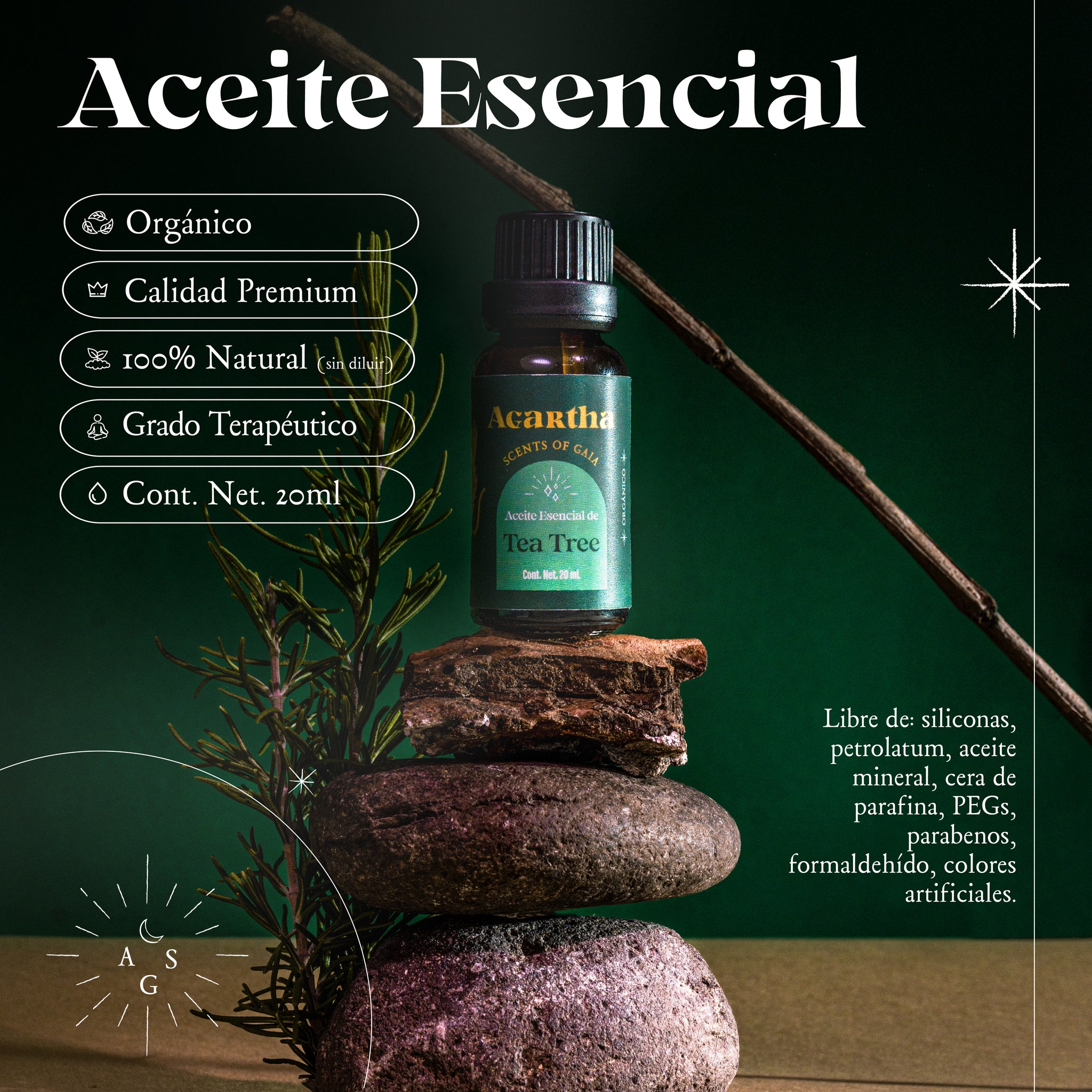 Aceite Esencial de Tea Tree, 20 ml