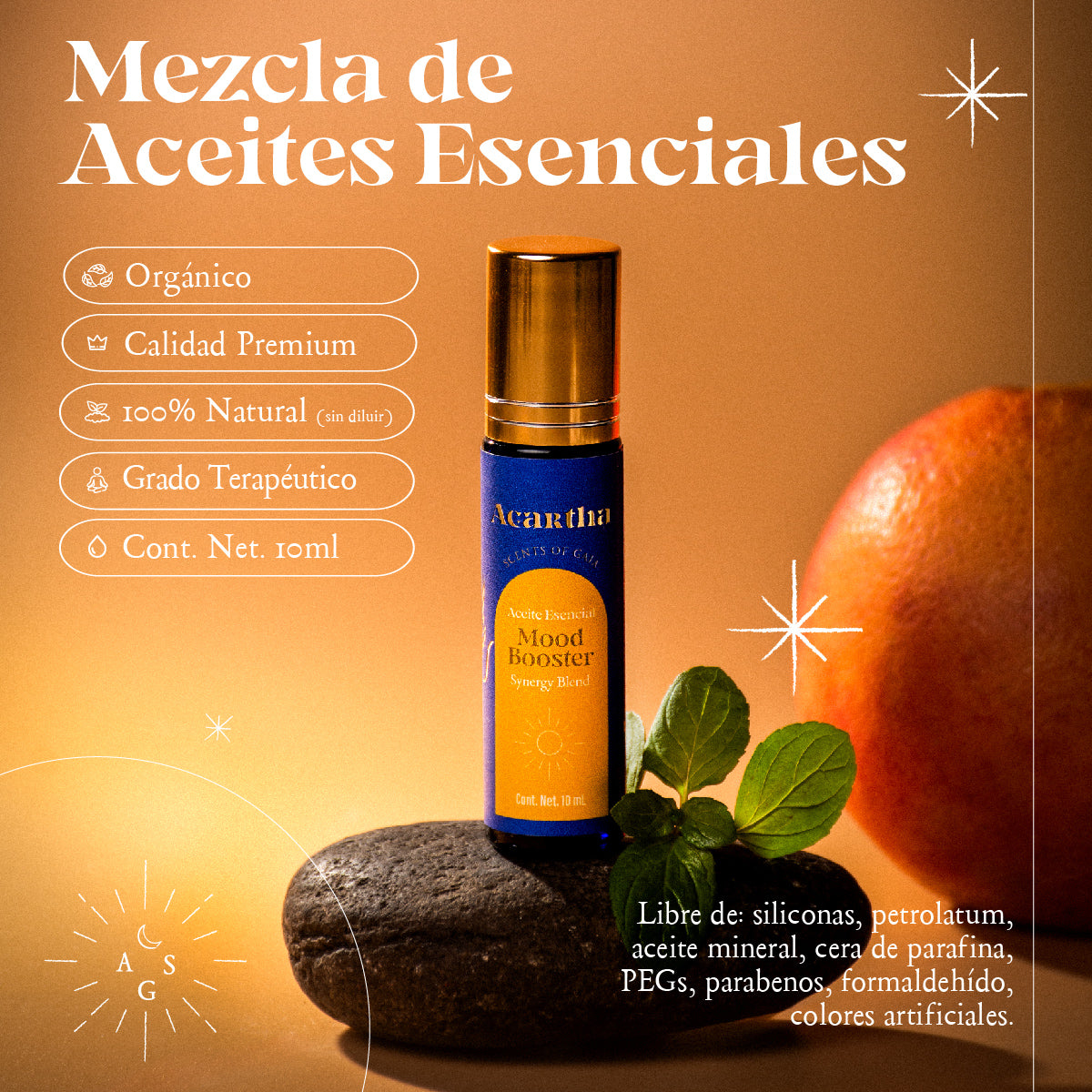 Mezcla de Aceites Esenciales Mood Booster, 10 ml