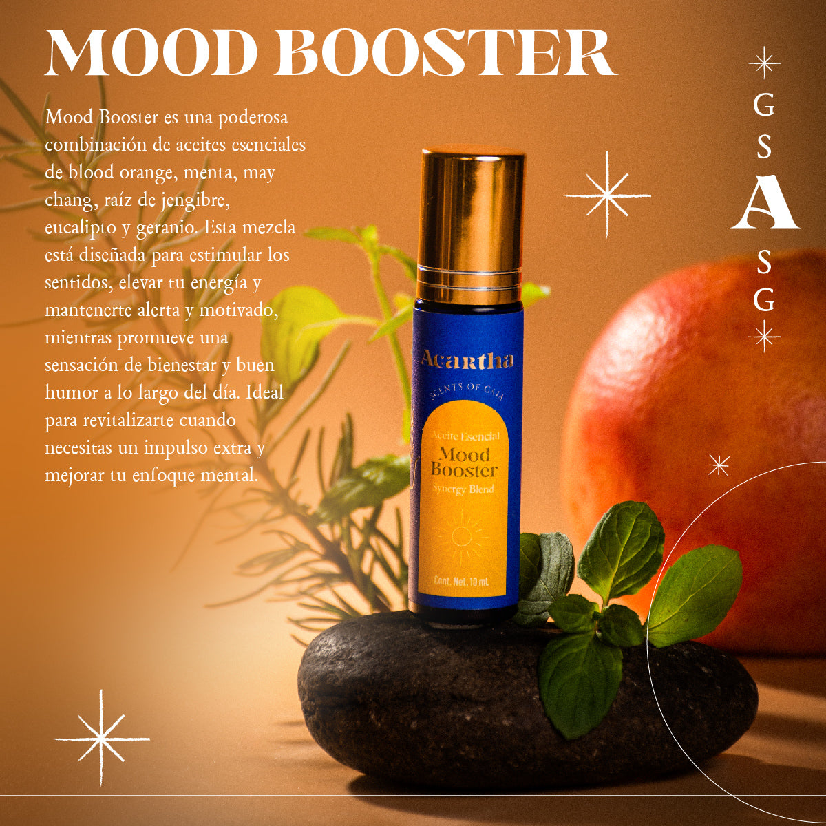 Mezcla de Aceites Esenciales Mood Booster, 10 ml