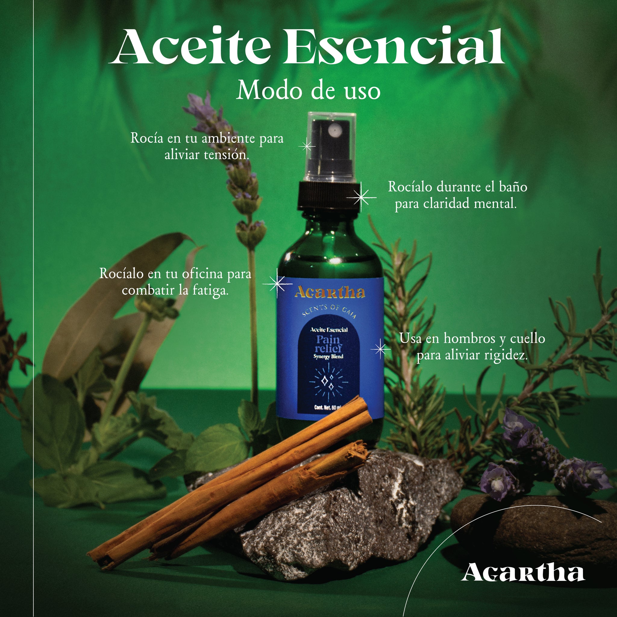 Mezcla de Aceites Esenciales Pain Relief, 60 ml