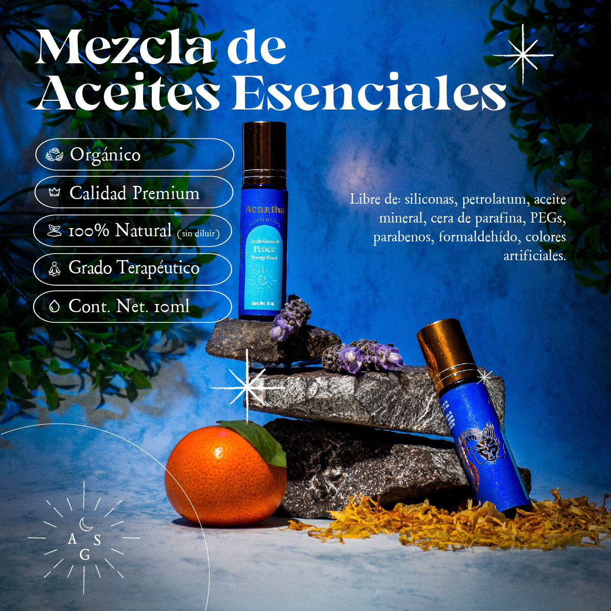 Mezcla de Aceites Esenciales Peace, 10 ml