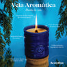 Detalle del diseño de la vela Meditation 033, con una mezcla única de aromas que invita a la serenidad y la introspección.